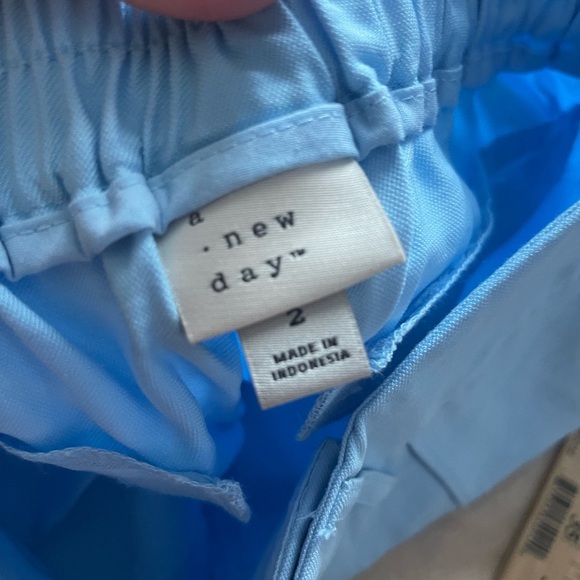 A new day trouser seamed cuffed cotton powdered blue pants - Picture 3 of 10